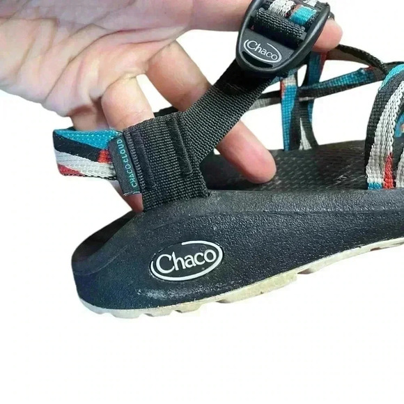 CHACO WOMEN'S Z/CLOUD X2
SANDALS - POINT TEAL sz 7 preloved - Picture 4 of 8
